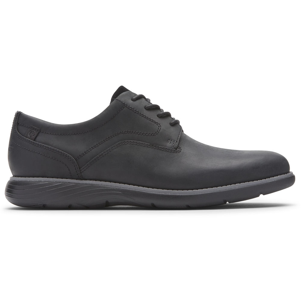 Rockport Mens Garett Plain Toe - Oxfords Black - WJN859406